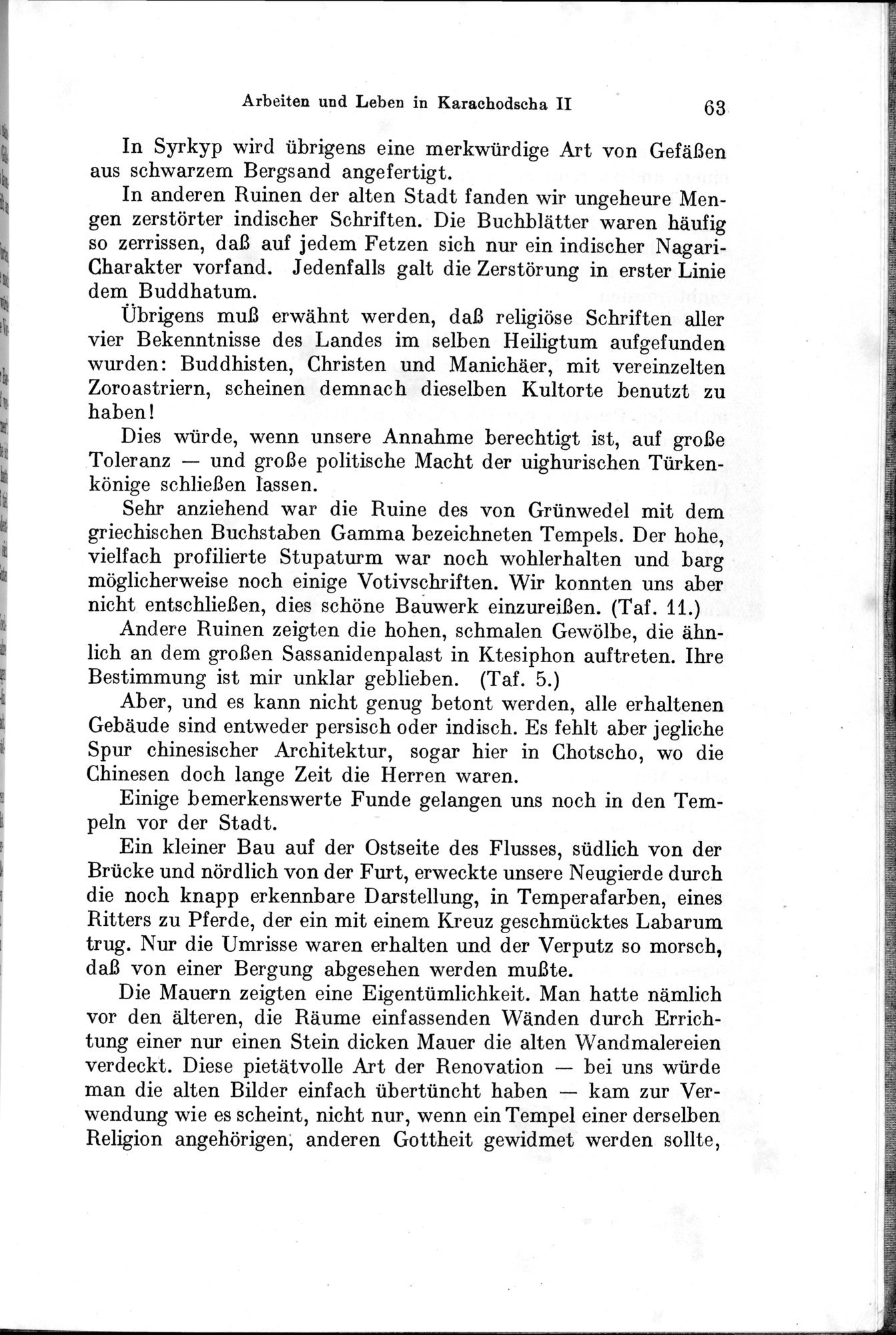 Auf Hellas Spuren in Ostturkistan : vol.1 / Page 95 (Grayscale High Resolution Image)