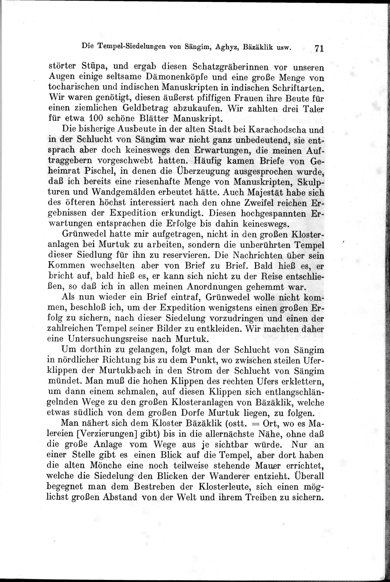 Auf Hellas Spuren in Ostturkistan : vol.1 / 105 ページ（白黒高解像度画像）