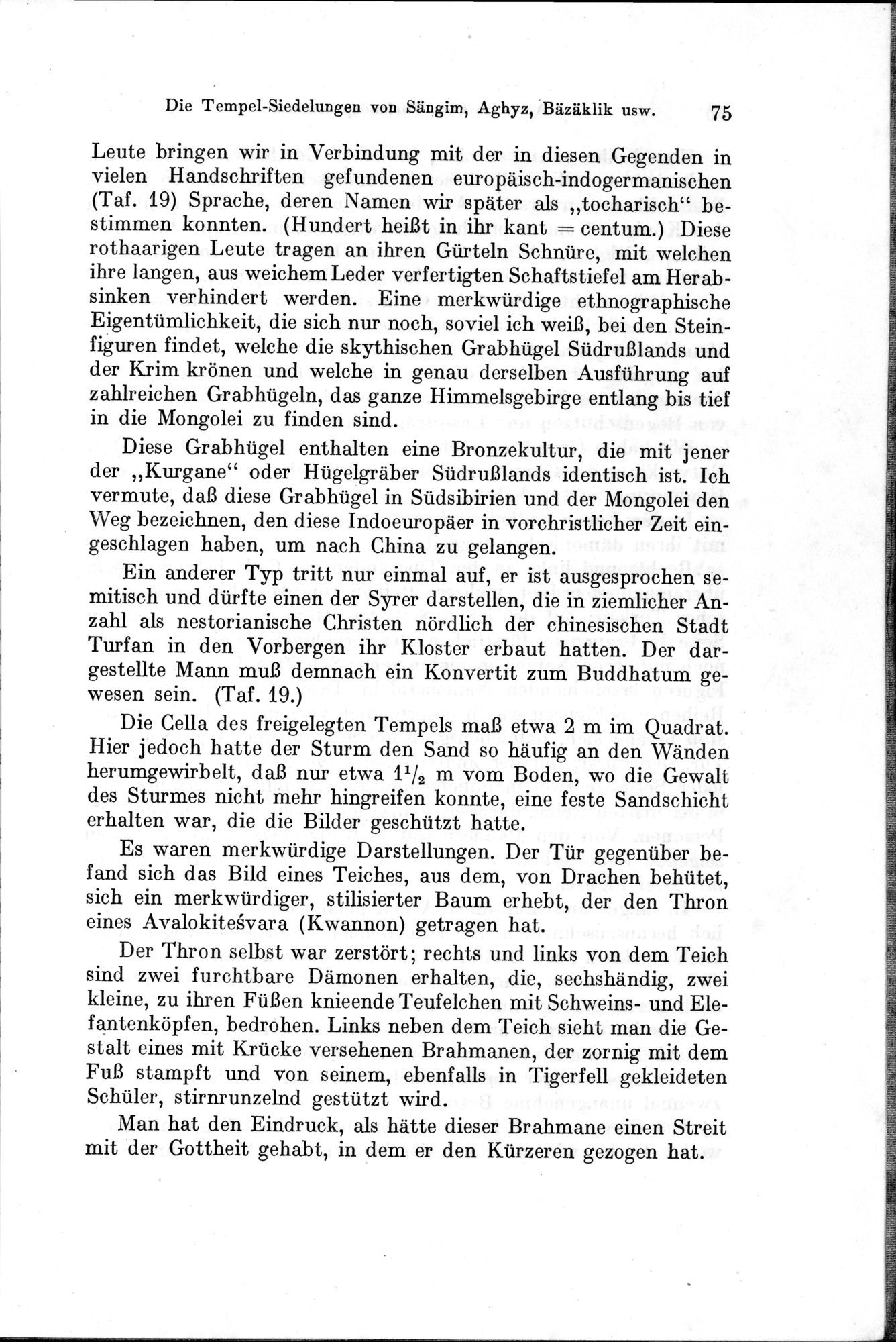 Auf Hellas Spuren in Ostturkistan : vol.1 / 113 ページ（白黒高解像度画像）