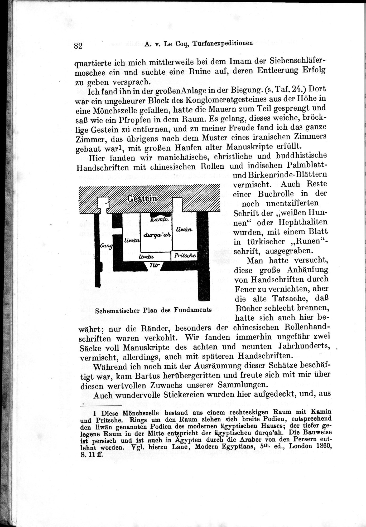 Auf Hellas Spuren in Ostturkistan : vol.1 / Page 122 (Grayscale High Resolution Image)
