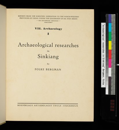 Archaeological Researches in Sinkiang : vol.1 : Page 5
