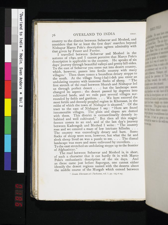 Overland to India : vol.2 / 186 ページ（カラー画像）