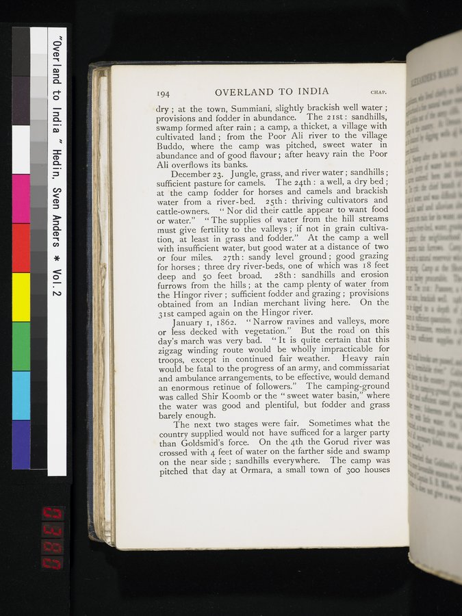 Overland to India : vol.2 / 380 ページ（カラー画像）