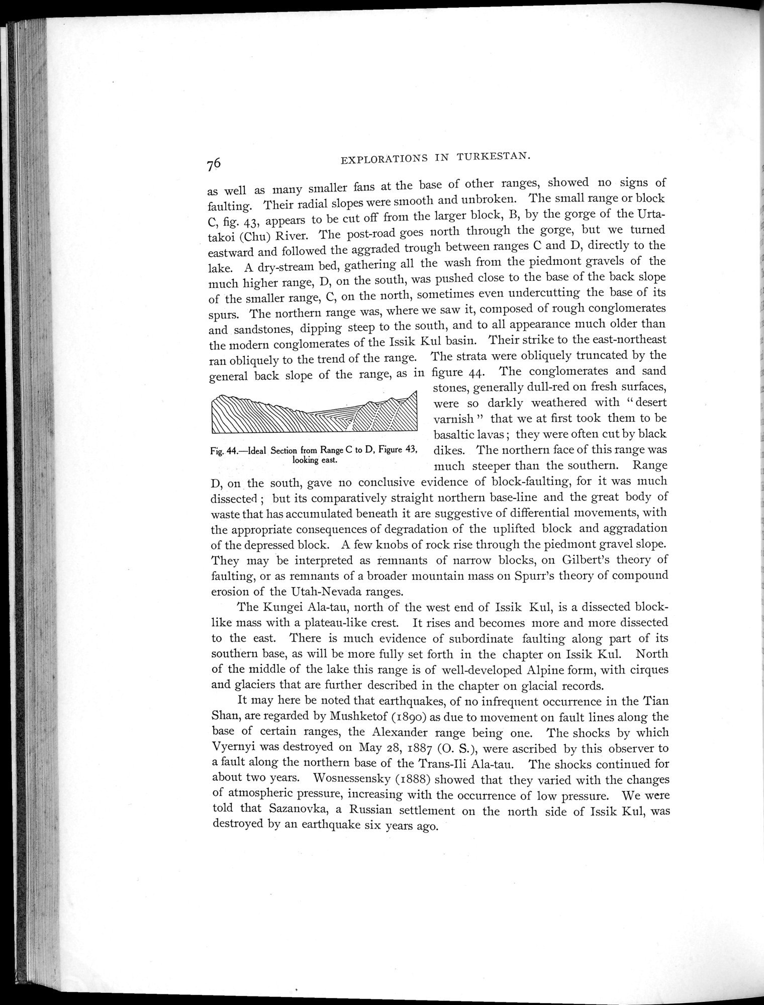 Explorations in Turkestan 1903 : vol.1 / 100 ページ（白黒高解像度画像）