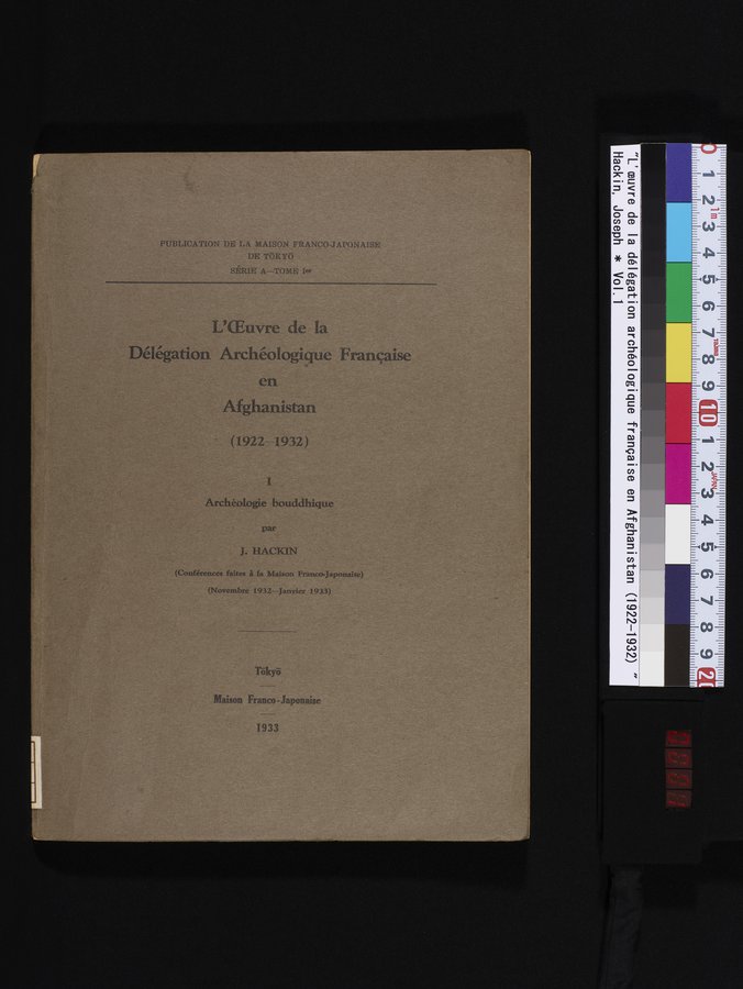 L'Œuvre de la Délégation Archéologique Française en Afghanistan (1922-1932) : vol.1 / Page 1 (Color Image)