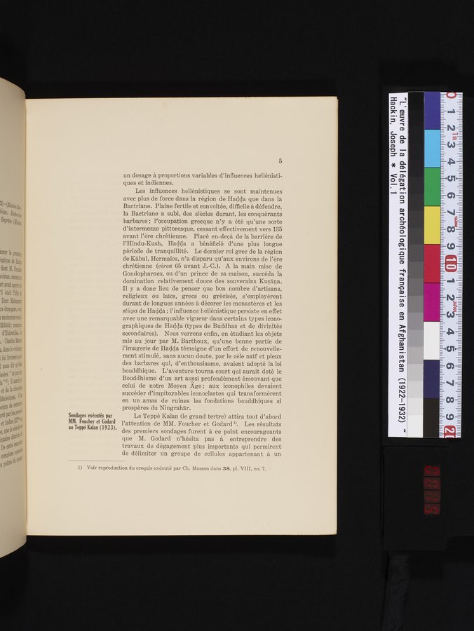 L'Œuvre de la Délégation Archéologique Française en Afghanistan (1922-1932) : vol.1 / 15 ページ（カラー画像）