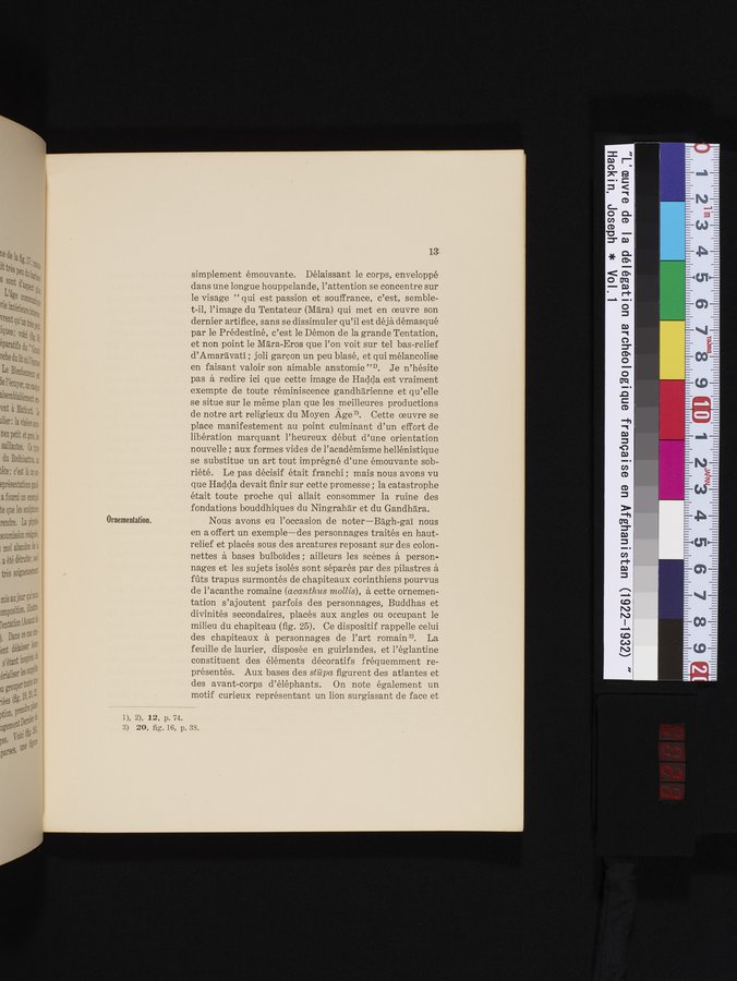 L'Œuvre de la Délégation Archéologique Française en Afghanistan (1922-1932) : vol.1 / 23 ページ（カラー画像）