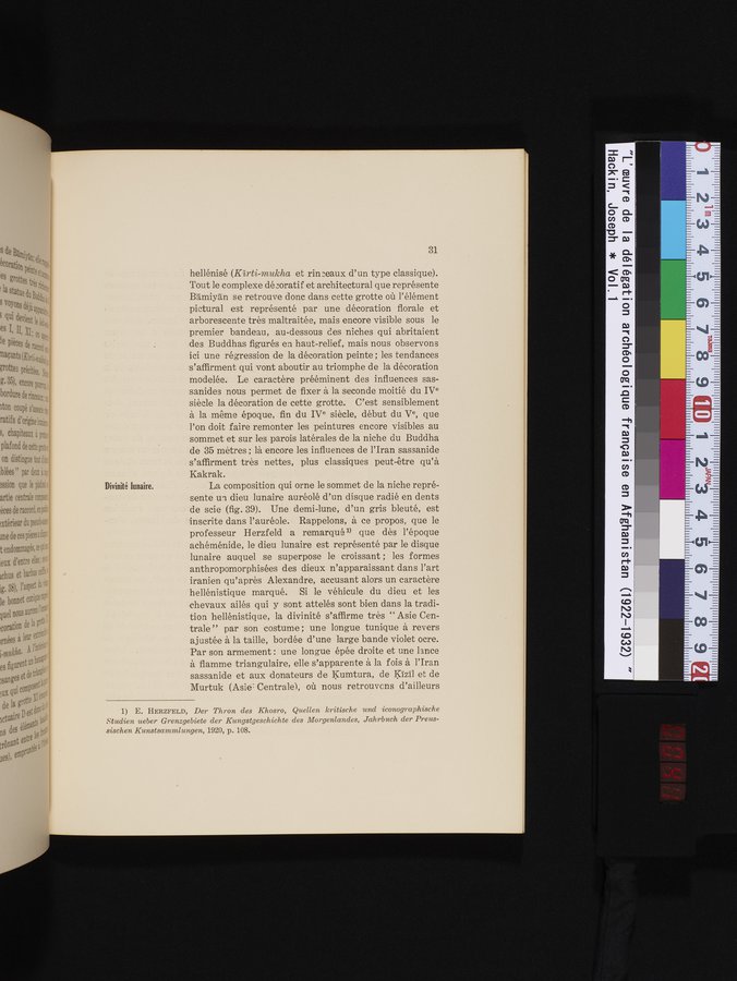 L'Œuvre de la Délégation Archéologique Française en Afghanistan (1922-1932) : vol.1 / 41 ページ（カラー画像）