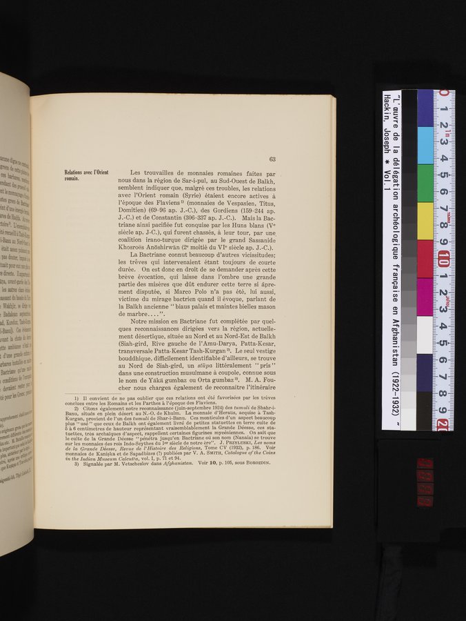 L'Œuvre de la Délégation Archéologique Française en Afghanistan (1922-1932) : vol.1 / 73 ページ（カラー画像）
