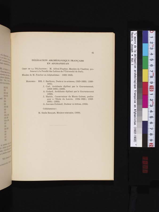 L'Œuvre de la Délégation Archéologique Française en Afghanistan (1922-1932) : vol.1 / 75 ページ（カラー画像）