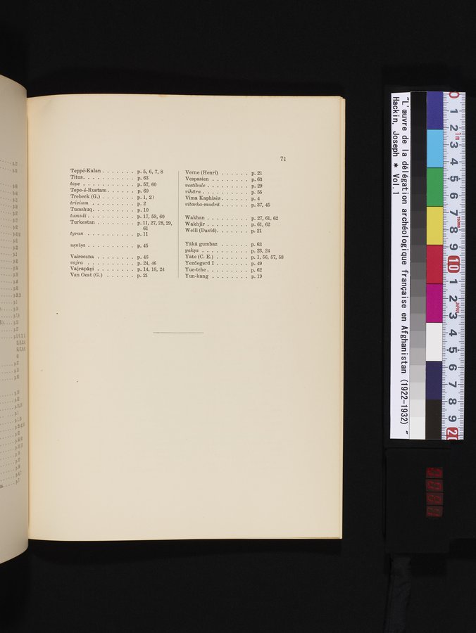 L'Œuvre de la Délégation Archéologique Française en Afghanistan (1922-1932) : vol.1 / Page 81 (Color Image)
