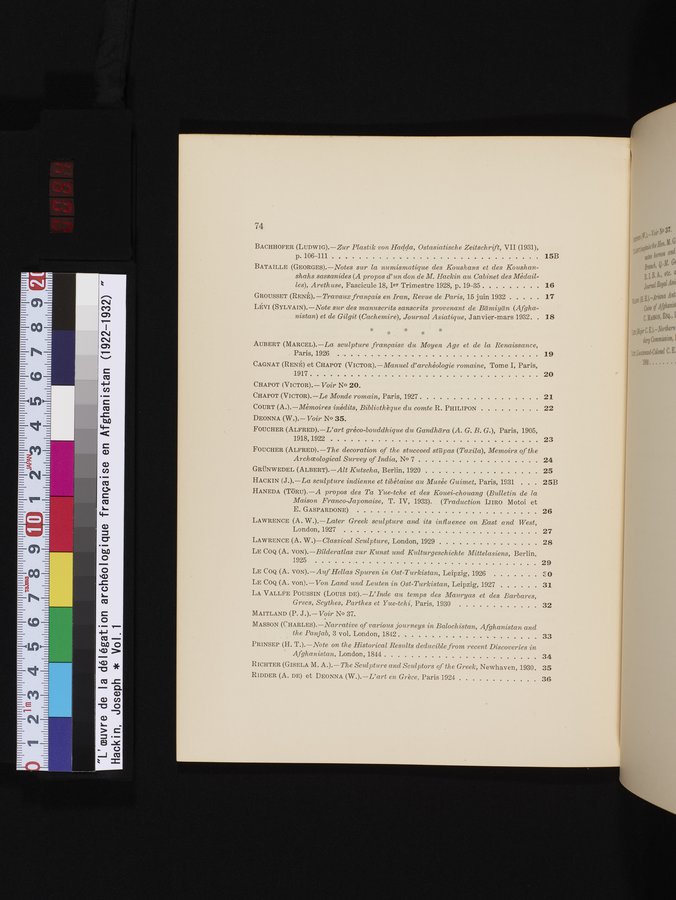 L'Œuvre de la Délégation Archéologique Française en Afghanistan (1922-1932) : vol.1 / 84 ページ（カラー画像）