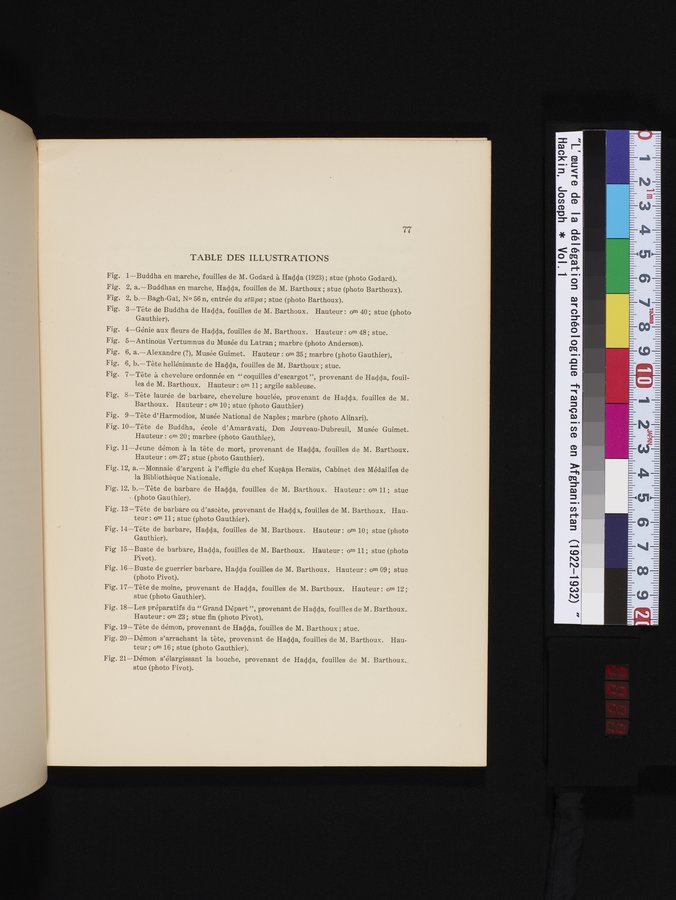 L'Œuvre de la Délégation Archéologique Française en Afghanistan (1922-1932) : vol.1 / 87 ページ（カラー画像）