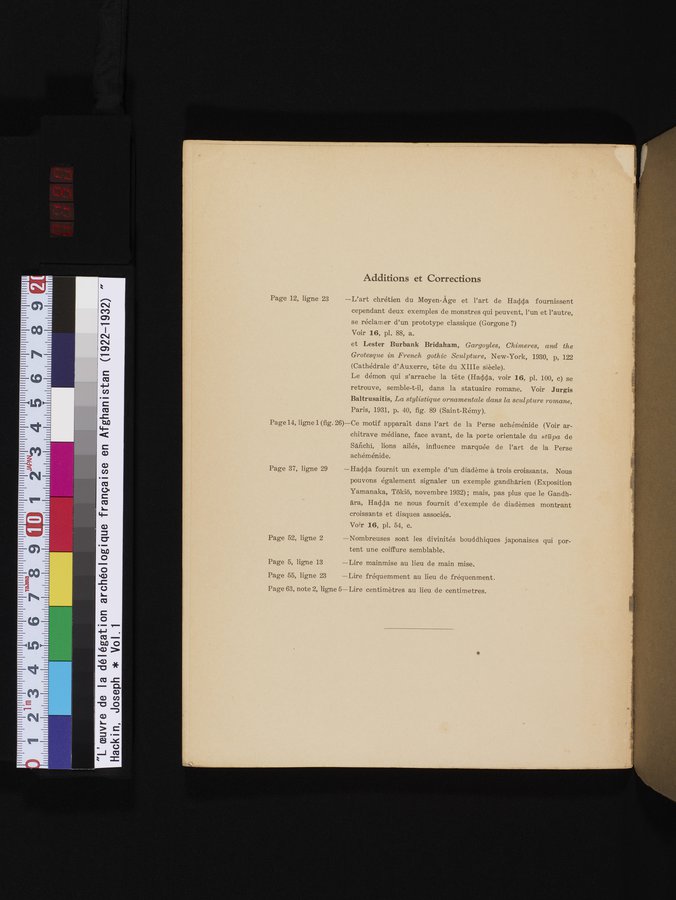 L'Œuvre de la Délégation Archéologique Française en Afghanistan (1922-1932) : vol.1 / Page 190 (Color Image)