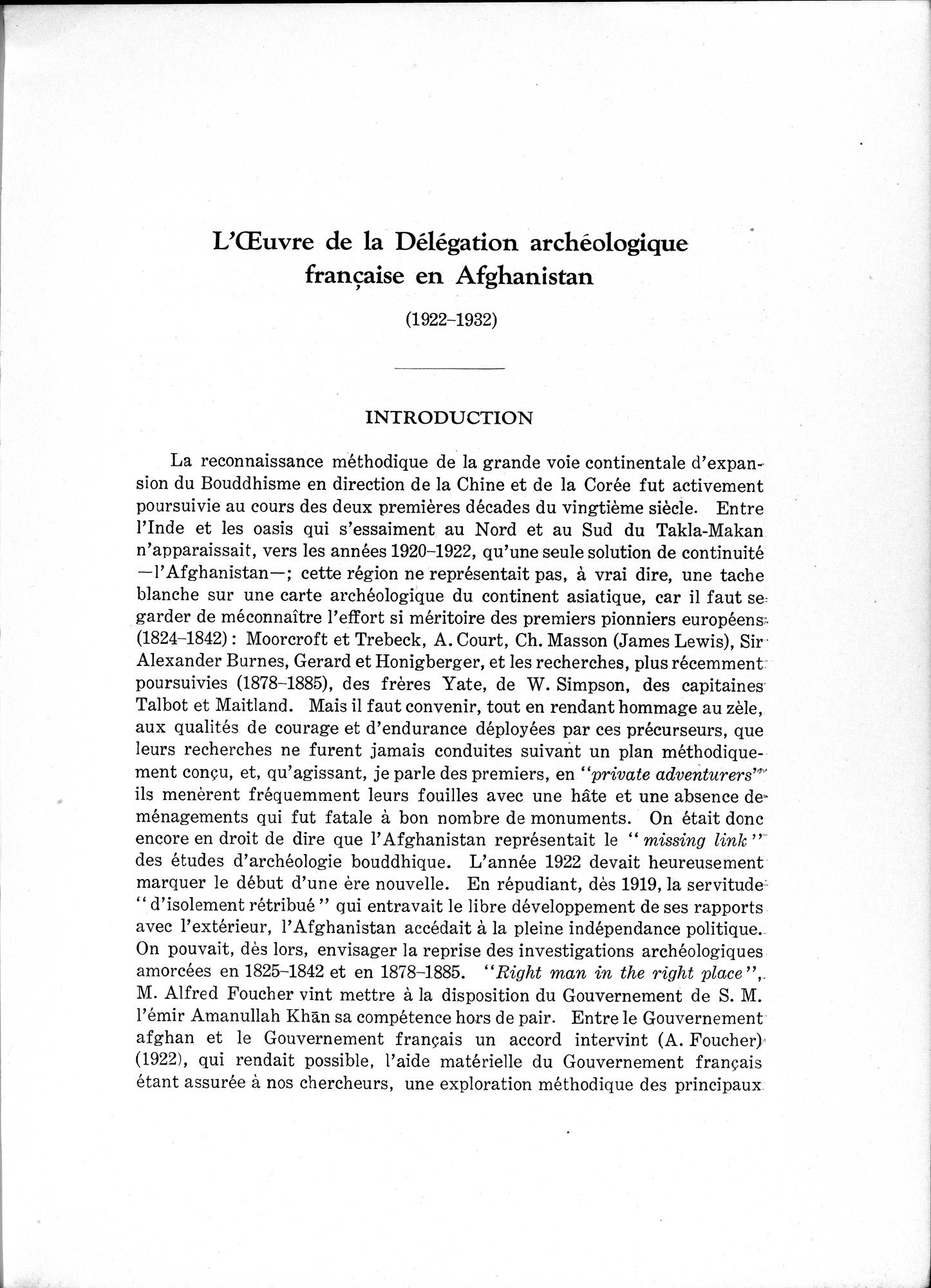 L'Œuvre de la Délégation Archéologique Française en Afghanistan (1922-1932) : vol.1 / 11 ページ（白黒高解像度画像）