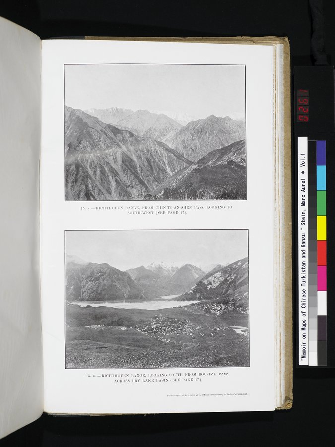 Memoir on Maps of Chinese Turkistan and Kansu : vol.1 / 261 ページ（カラー画像）