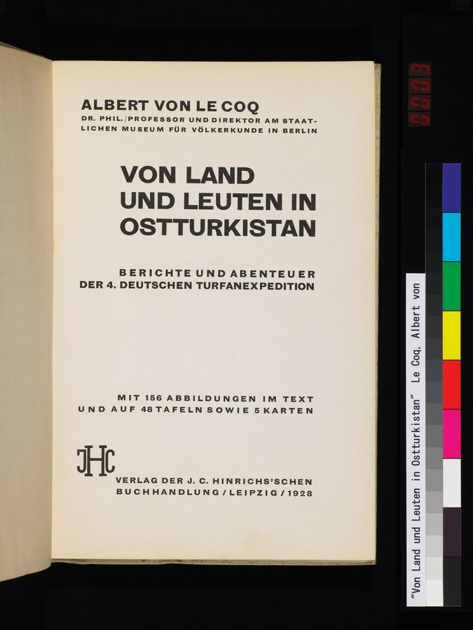 Von Land und Leuten in Ostturkistan : vol.1 / 5 ページ（カラー画像）