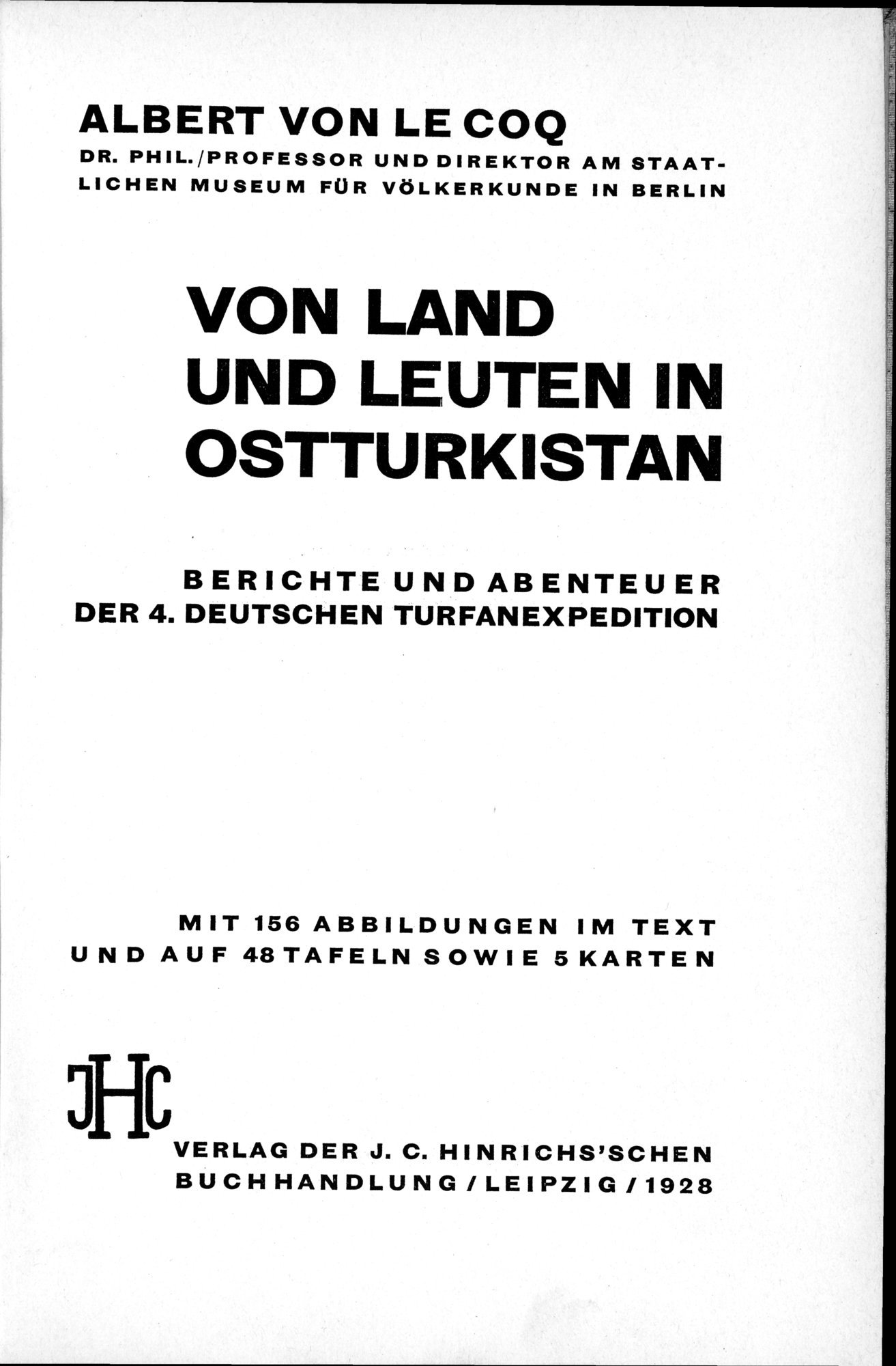 Von Land und Leuten in Ostturkistan : vol.1 / 5 ページ（白黒高解像度画像）