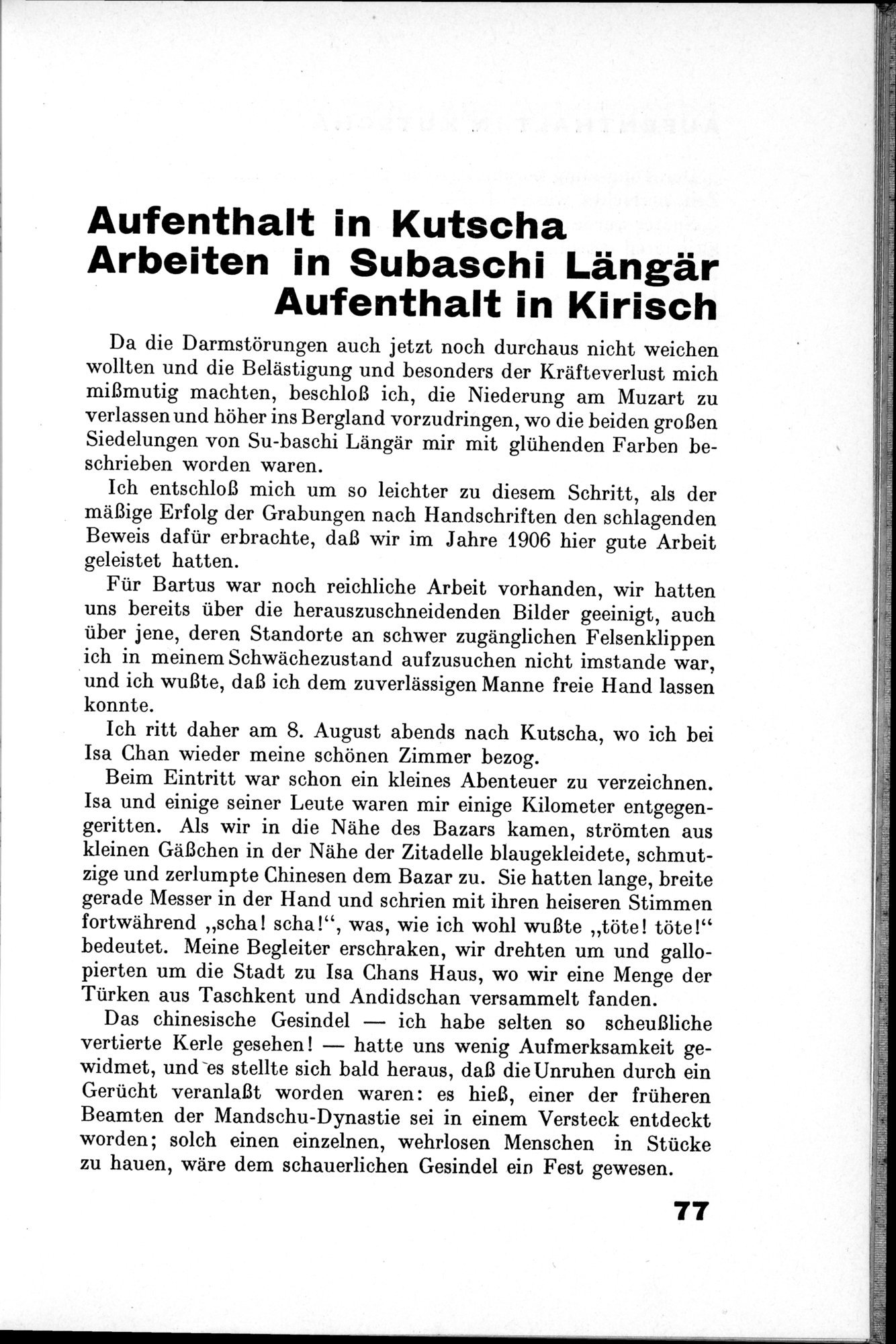 Von Land und Leuten in Ostturkistan : vol.1 / 109 ページ（白黒高解像度画像）