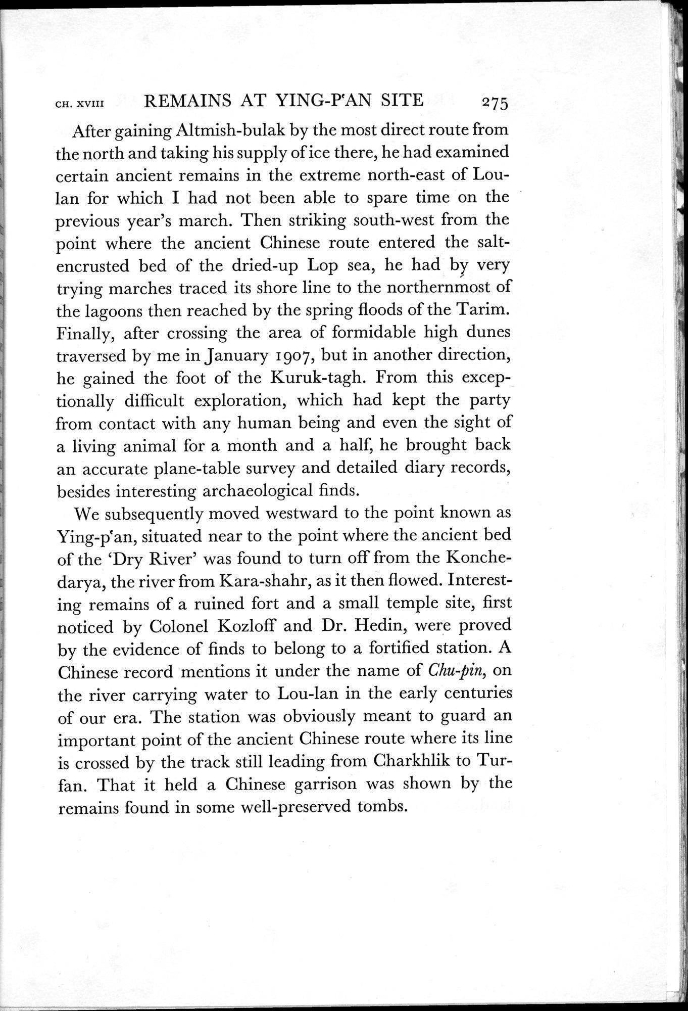 On Ancient Central-Asian Tracks : vol.1 / Page 475 (Grayscale High Resolution Image)