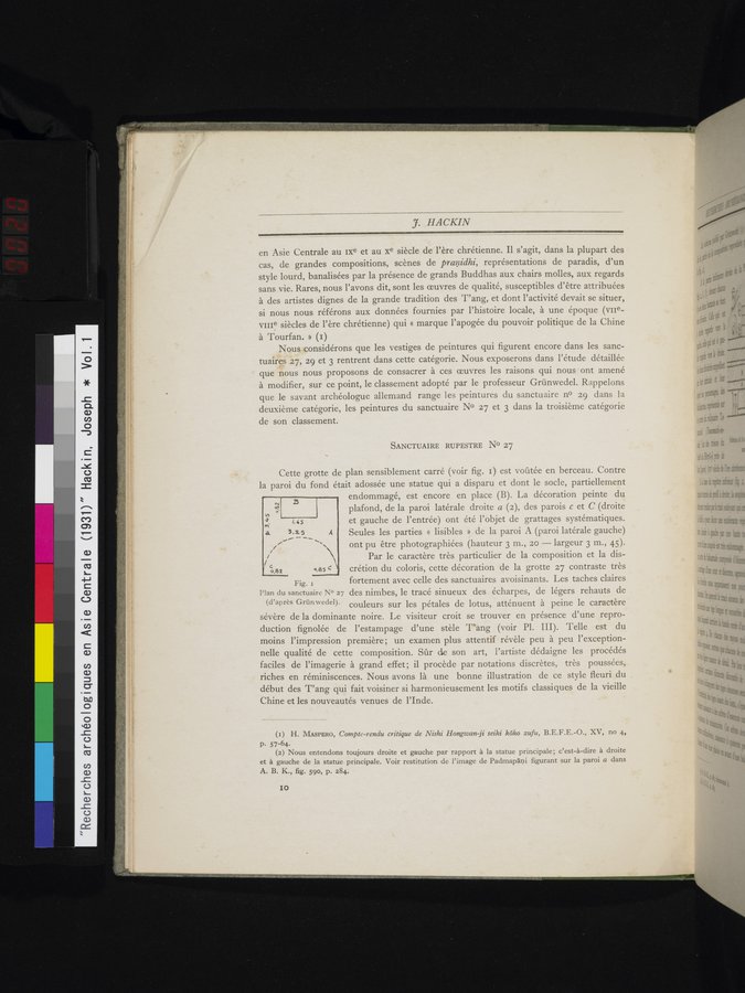 Recherches Archéologiques en Asie Centrale (1931) : vol.1 / 20 ページ（カラー画像）