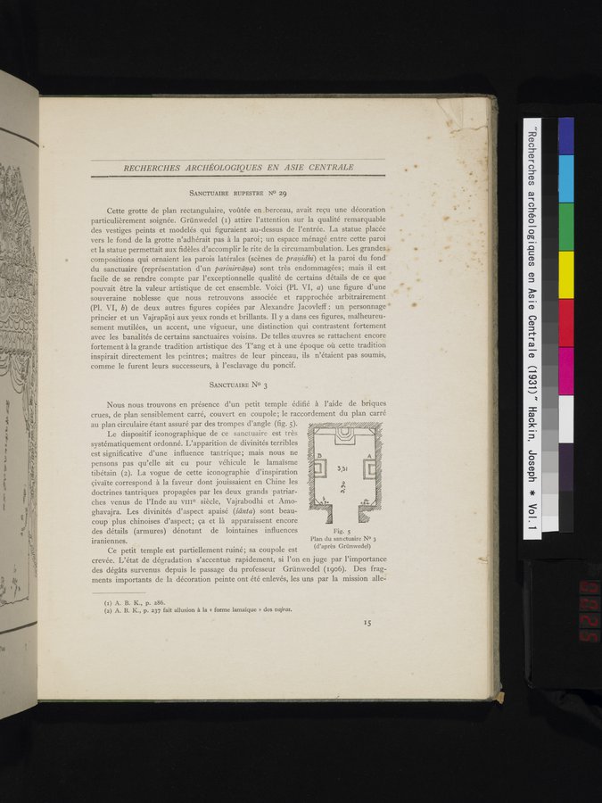 Recherches Archéologiques en Asie Centrale (1931) : vol.1 / Page 25 (Color Image)