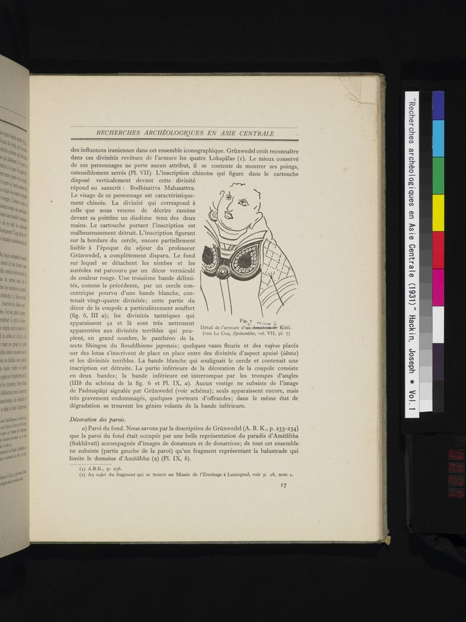 Recherches Archéologiques en Asie Centrale (1931) : vol.1 / 27 ページ（カラー画像）