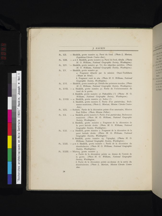 Recherches Archéologiques en Asie Centrale (1931) : vol.1 / 44 ページ（カラー画像）