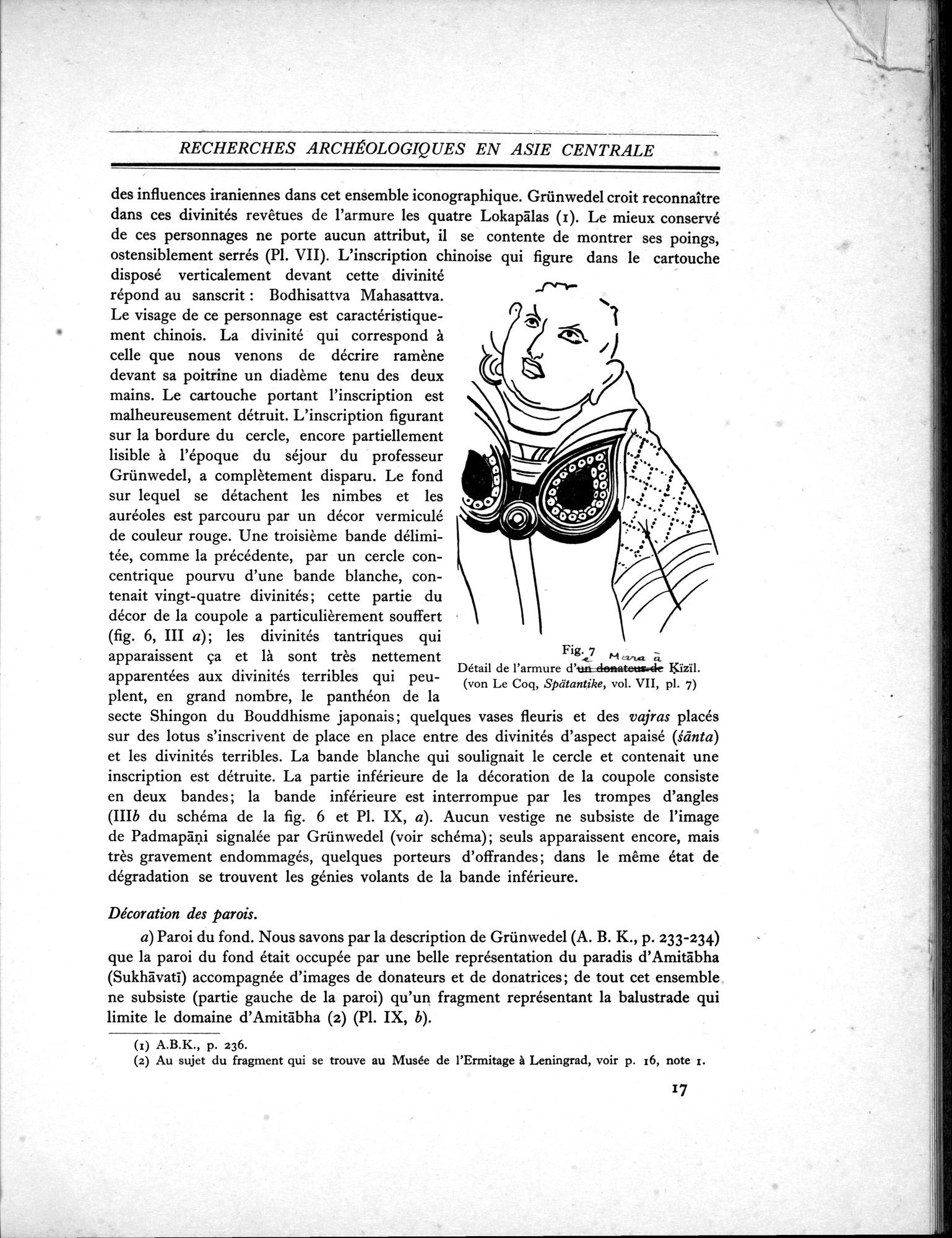 Recherches Archéologiques en Asie Centrale (1931) : vol.1 / 27 ページ（白黒高解像度画像）