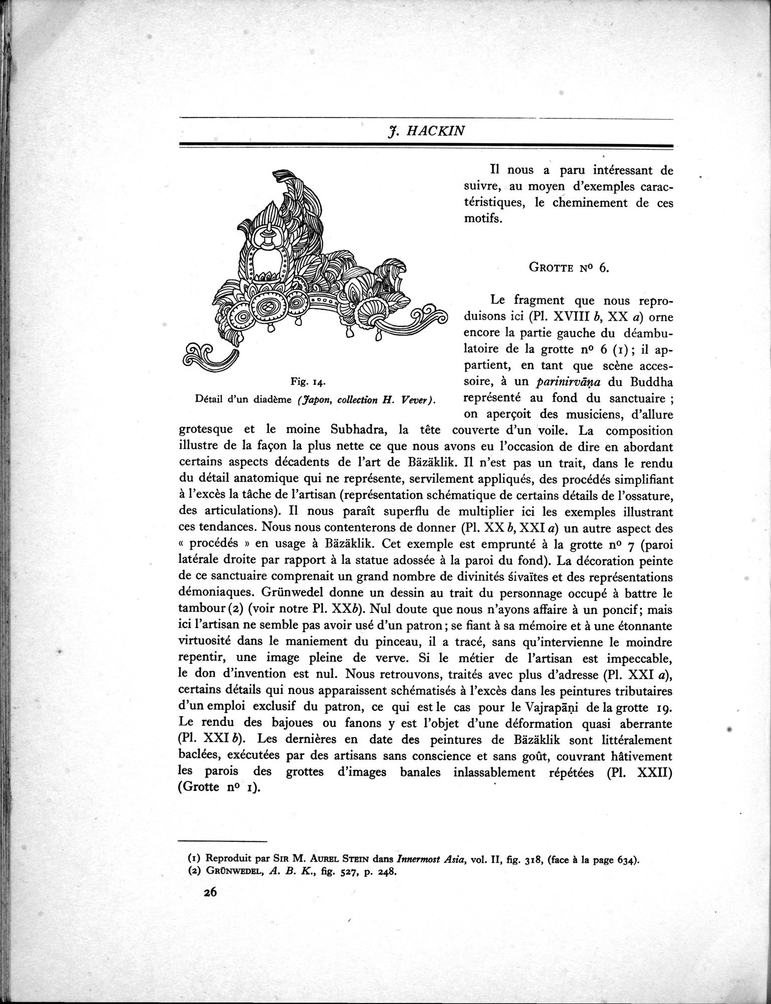 Recherches Archéologiques en Asie Centrale (1931) : vol.1 / 36 ページ（白黒高解像度画像）