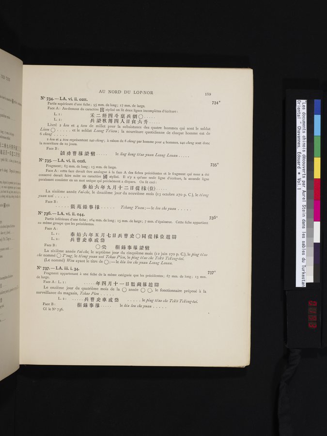 Les documents chinois découverts par Aurel Stein dans les sables du Turkestan Oriental : vol.1 / Page 193 (Color Image)