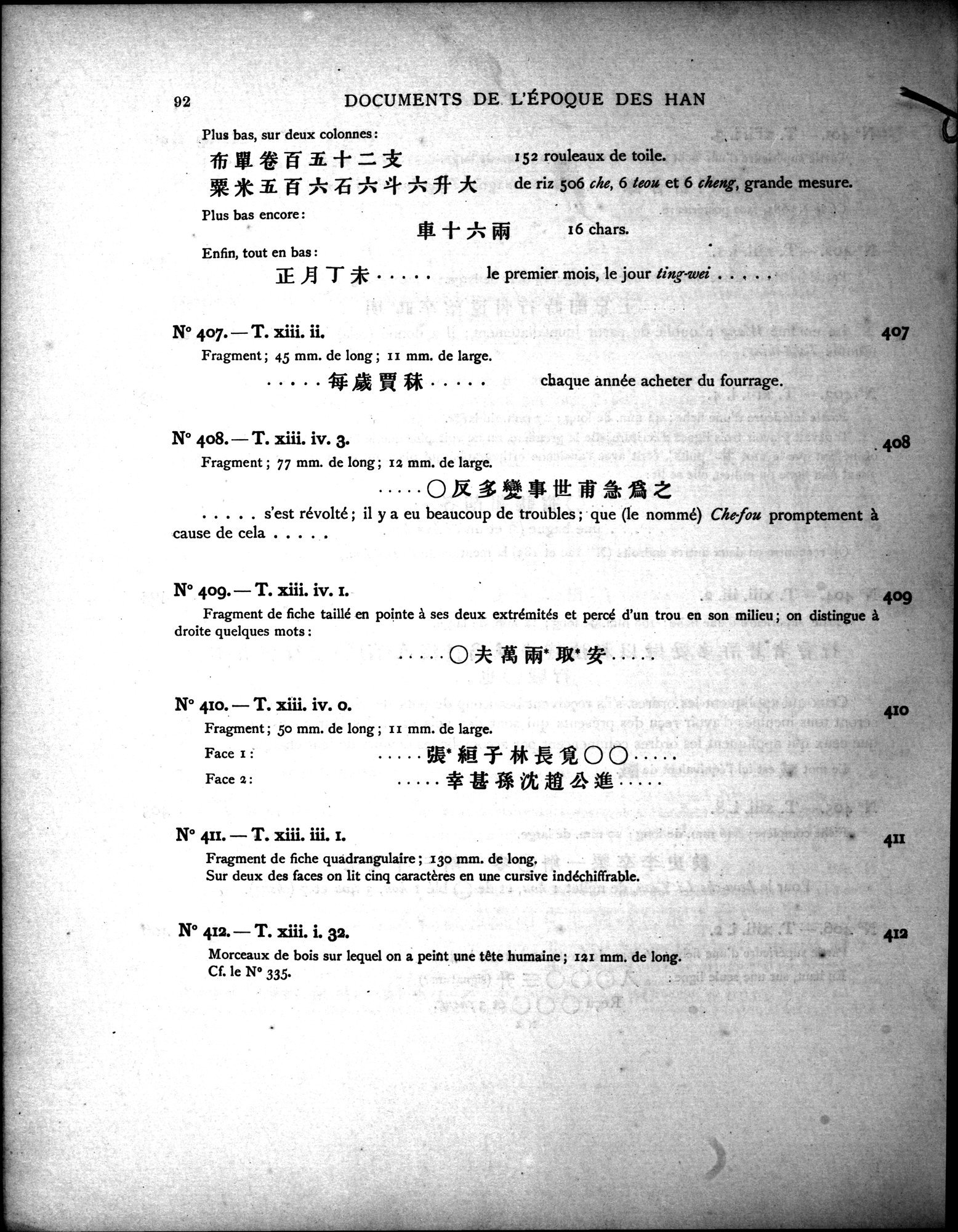 Les documents chinois découverts par Aurel Stein dans les sables du Turkestan Oriental : vol.1 / 126 ページ（白黒高解像度画像）