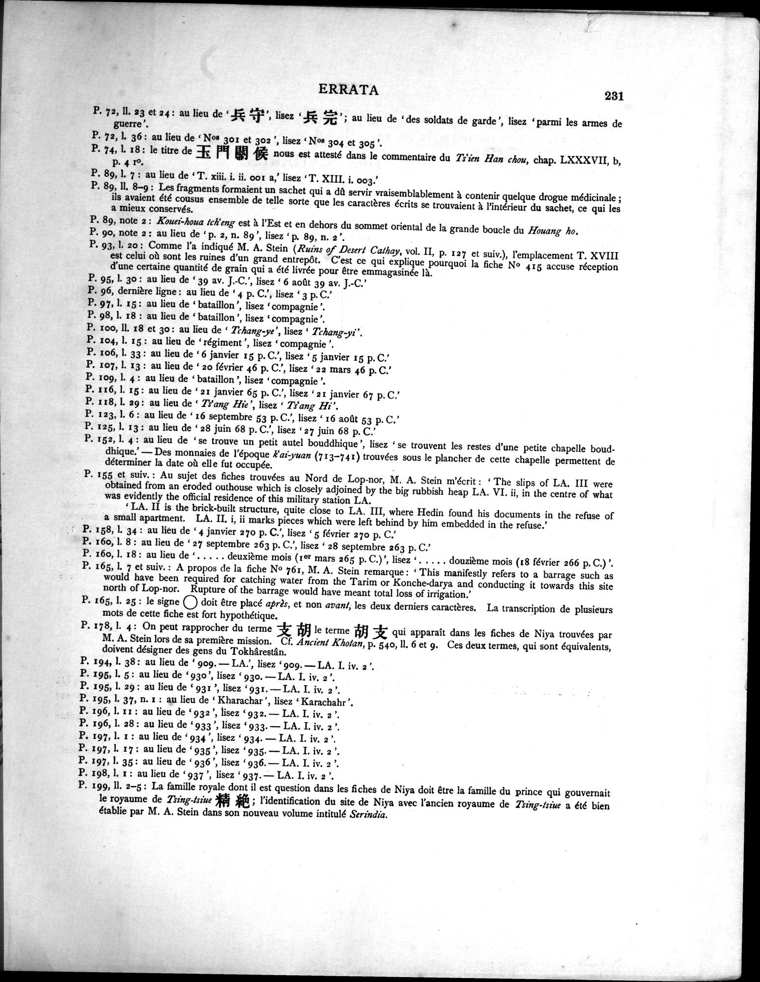 Les documents chinois découverts par Aurel Stein dans les sables du Turkestan Oriental : vol.1 / Page 267 (Grayscale High Resolution Image)