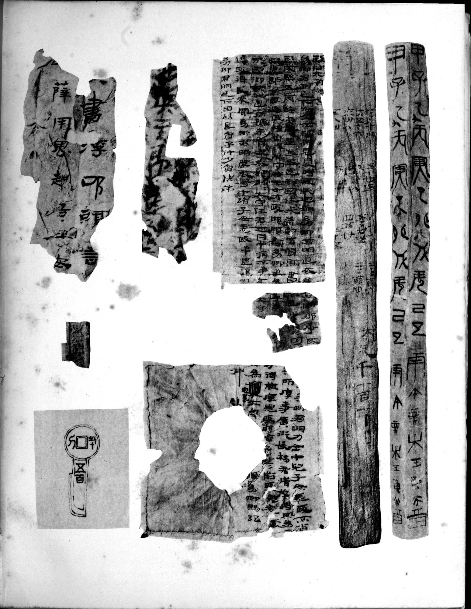 Les documents chinois découverts par Aurel Stein dans les sables du Turkestan Oriental : vol.1 / 347 ページ（白黒高解像度画像）