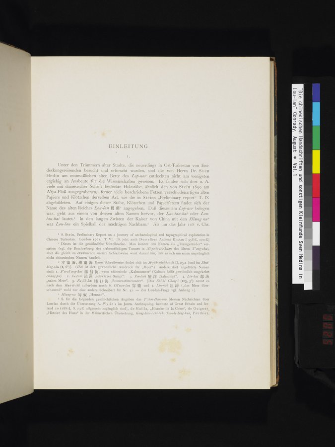 Die Chinesischen Handschriften- und sonstigen Kleinfunde Sven Hedins in Lou-lan : vol.1 / 25 ページ（カラー画像）