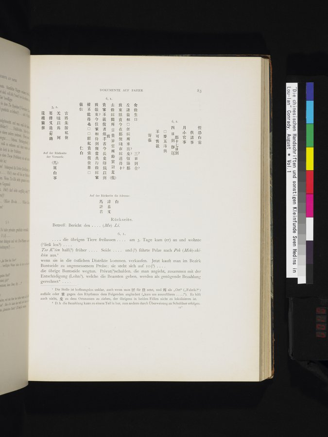 Die Chinesischen Handschriften- und sonstigen Kleinfunde Sven Hedins in Lou-lan : vol.1 / Page 107 (Color Image)