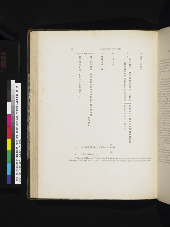Die Chinesischen Handschriften- und sonstigen Kleinfunde Sven Hedins in Lou-lan : vol.1 / 160 ページ（カラー画像）