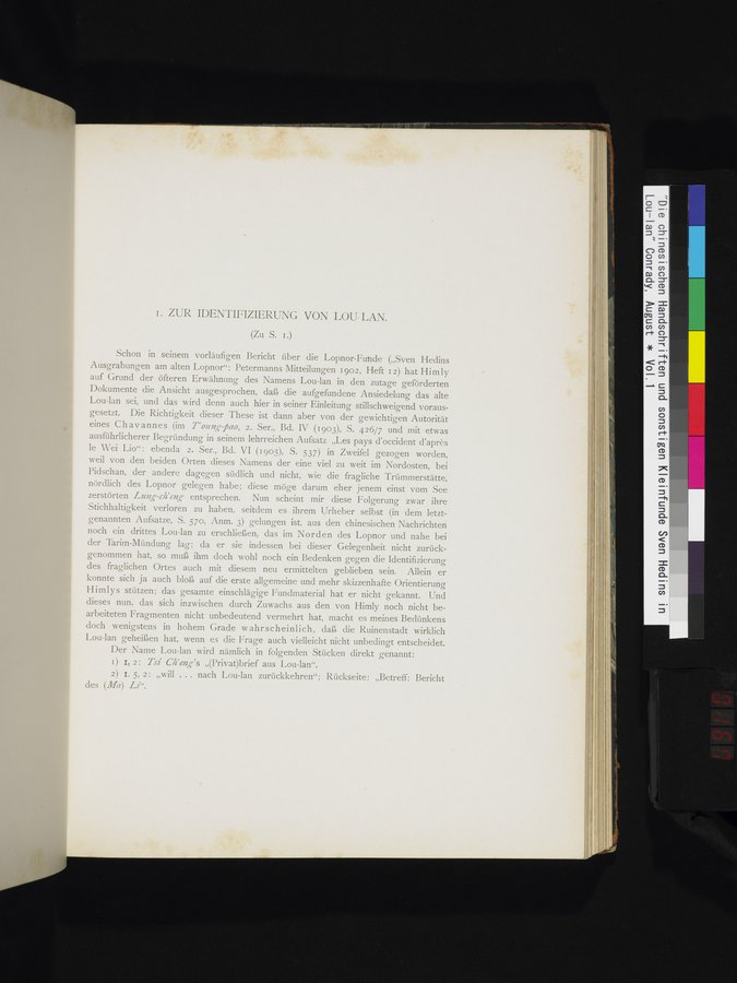 Die Chinesischen Handschriften- und sonstigen Kleinfunde Sven Hedins in Lou-lan : vol.1 / 167 ページ（カラー画像）