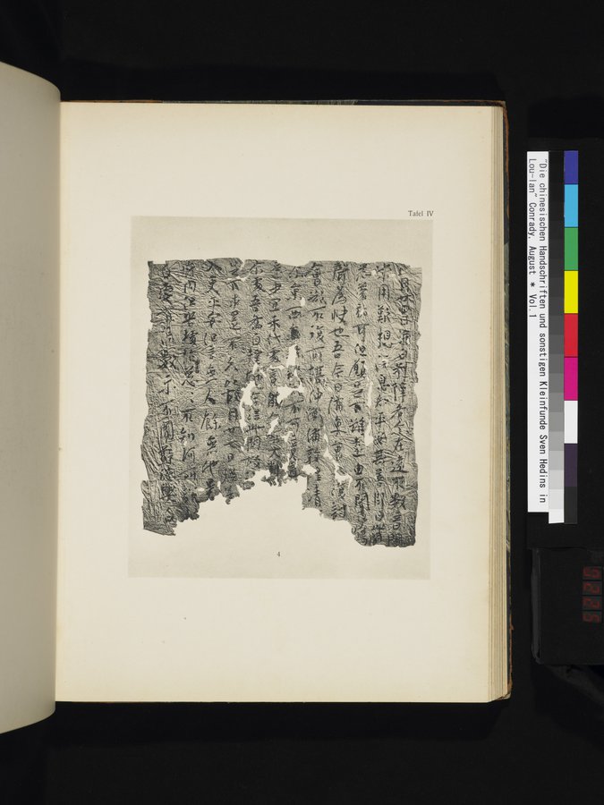 Die Chinesischen Handschriften- und sonstigen Kleinfunde Sven Hedins in Lou-lan : vol.1 / 225 ページ（カラー画像）