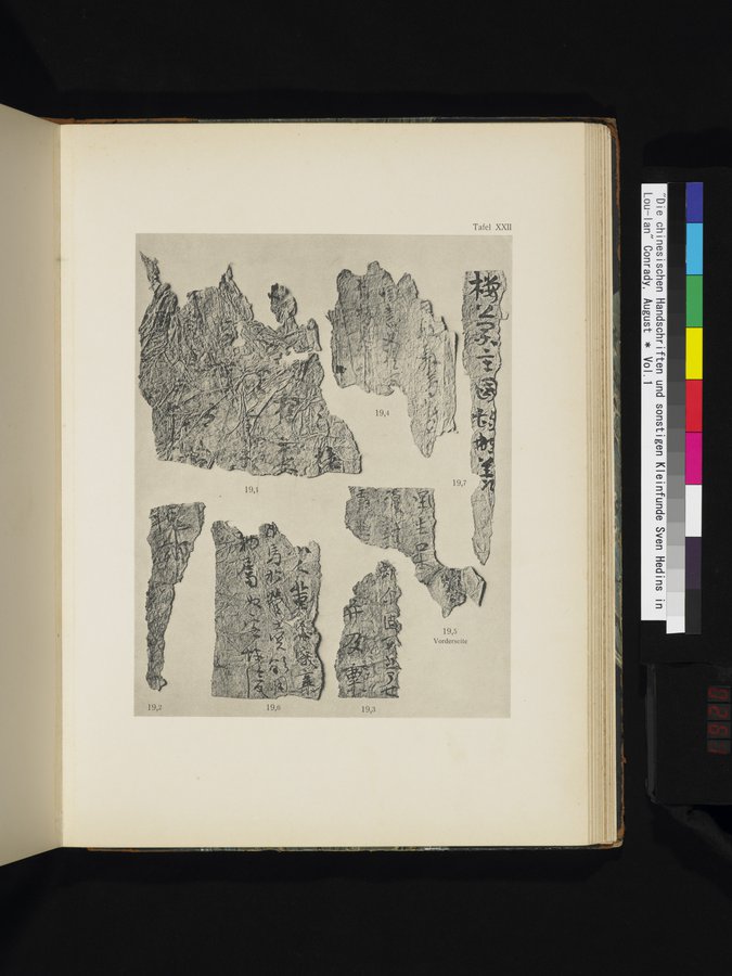 Die Chinesischen Handschriften- und sonstigen Kleinfunde Sven Hedins in Lou-lan : vol.1 / 261 ページ（カラー画像）