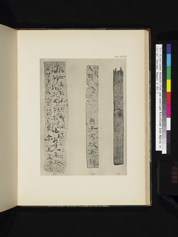 Die Chinesischen Handschriften- und sonstigen Kleinfunde Sven Hedins in Lou-lan : vol.1 / Page 293 (Color Image)