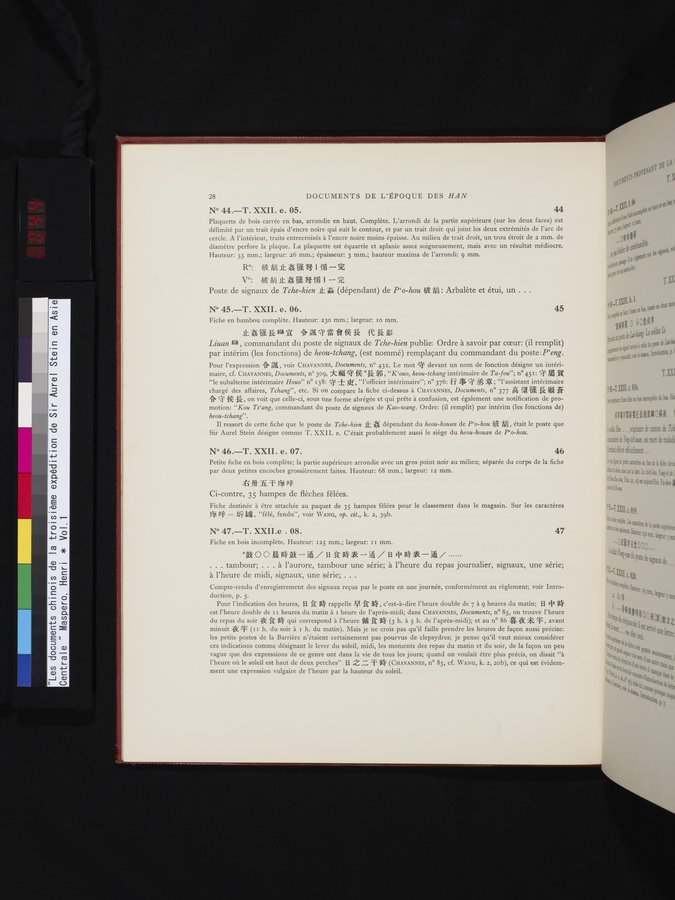 Les documents chinois de la troisième expédition de Sir Aurel Stein en Asie Centrale : vol.1 / 44 ページ（カラー画像）