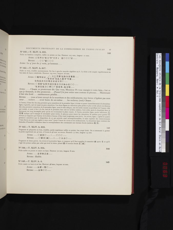 Les documents chinois de la troisième expédition de Sir Aurel Stein en Asie Centrale : vol.1 / 63 ページ（カラー画像）