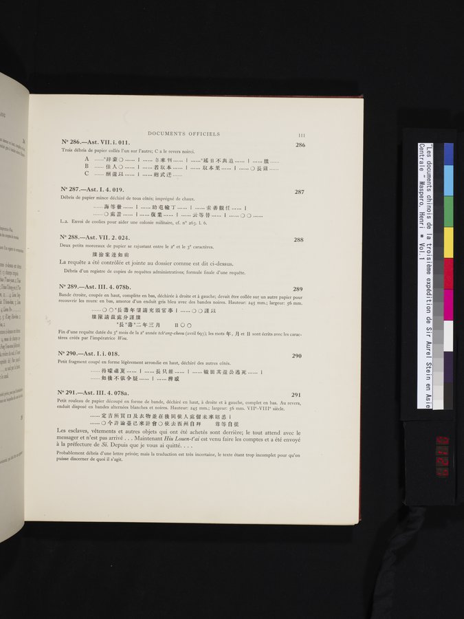 Les documents chinois de la troisième expédition de Sir Aurel Stein en Asie Centrale : vol.1 / 127 ページ（カラー画像）