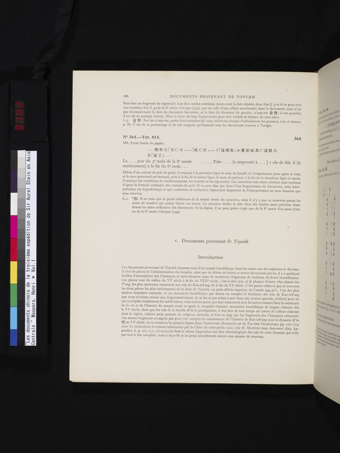 Les documents chinois de la troisième expédition de Sir Aurel Stein en Asie Centrale : vol.1 / Page 182 (Color Image)