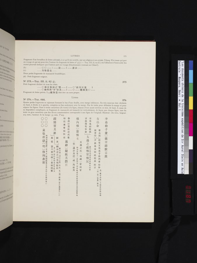 Les documents chinois de la troisième expédition de Sir Aurel Stein en Asie Centrale : vol.1 / Page 187 (Color Image)