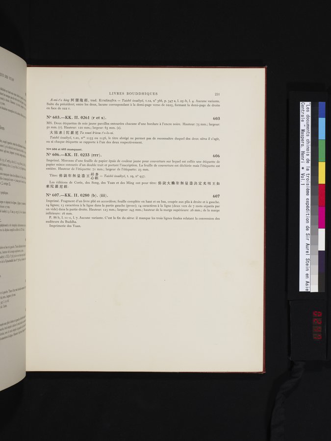 Les documents chinois de la troisième expédition de Sir Aurel Stein en Asie Centrale : vol.1 / 247 ページ（カラー画像）