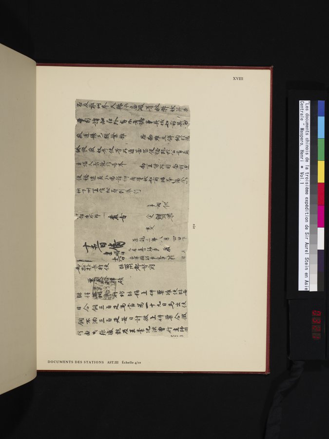 Les documents chinois de la troisième expédition de Sir Aurel Stein en Asie Centrale : vol.1 / 321 ページ（カラー画像）