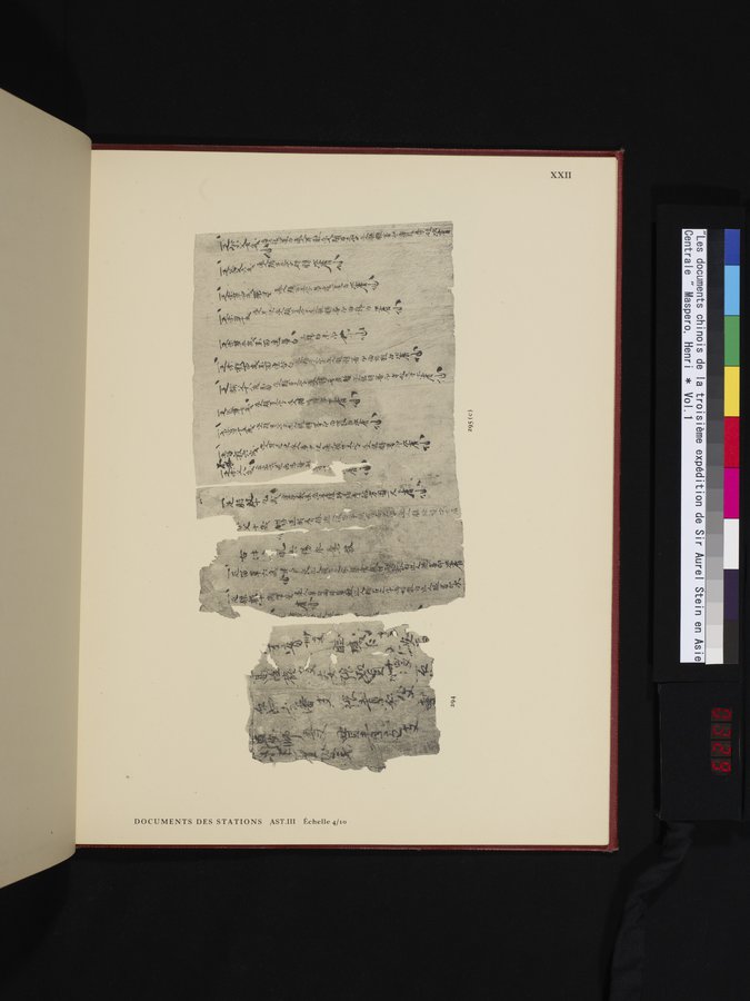 Les documents chinois de la troisième expédition de Sir Aurel Stein en Asie Centrale : vol.1 / 329 ページ（カラー画像）