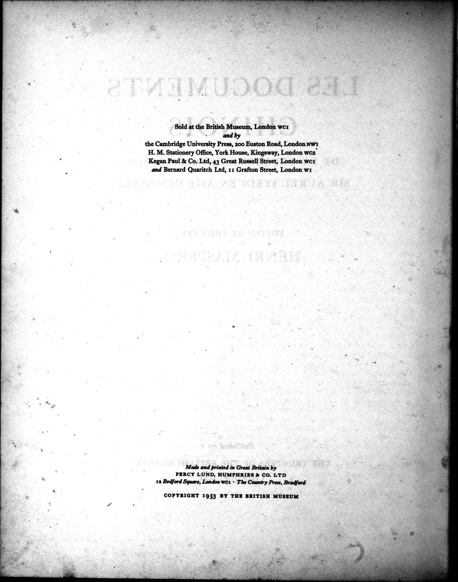 Les documents chinois de la troisième expédition de Sir Aurel Stein en Asie Centrale : vol.1 / 8 ページ（白黒高解像度画像）